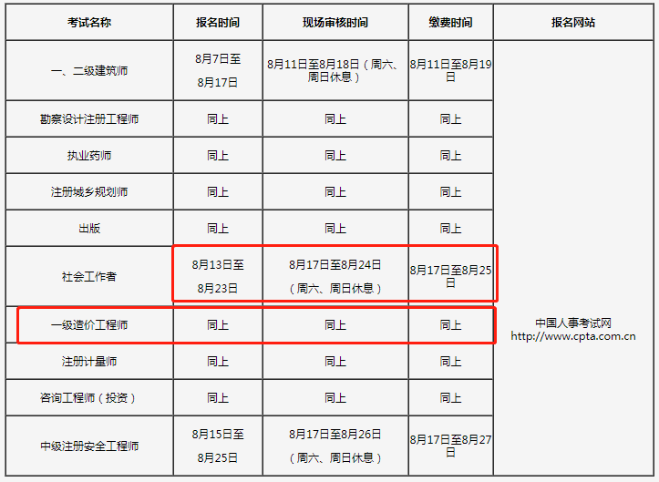 吉林2020年一级造价师考试报名时间.png