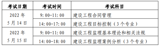 北京监理2022考试日期考试时间考试科目.png